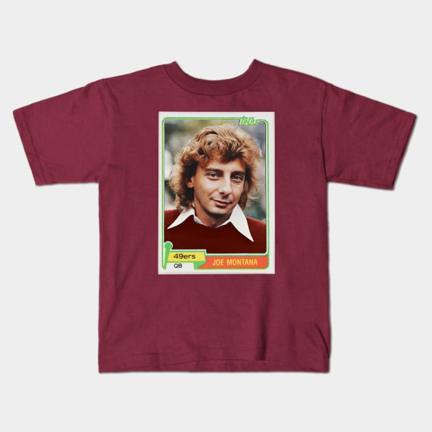 Joe Montana Rookie Card Kids T-Shirt by Super Secret Villain